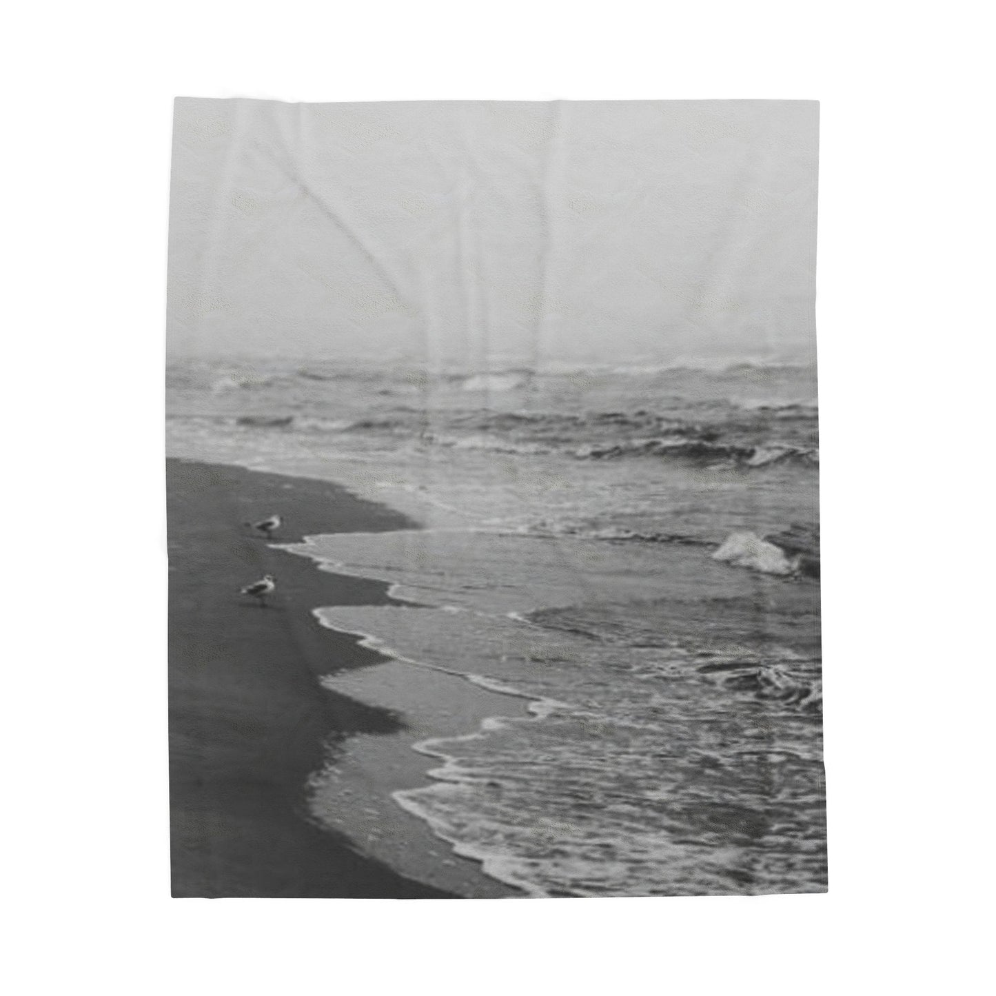 Cozy Ocean Waves Velveteen Blanket | Soft Throw for Home Decor, Beach Lovers Gift, Relaxation, Cozy Evenings, Beach House