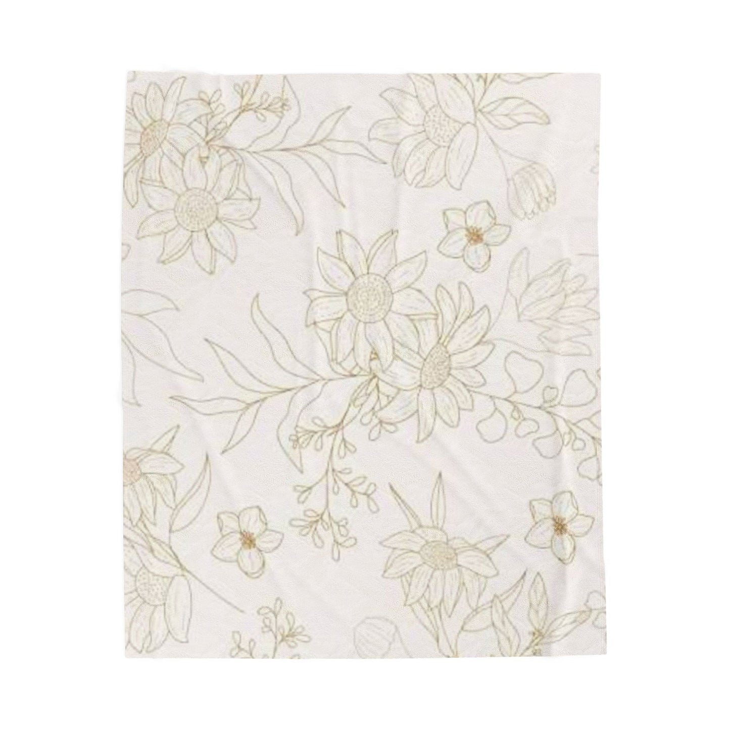 Elegant Floral Velveteen Plush Blanket, Cozy Home Decor, Soft Gift for Birthdays, Weddings, Holidays, Bedding Accessory, Throw Blanket