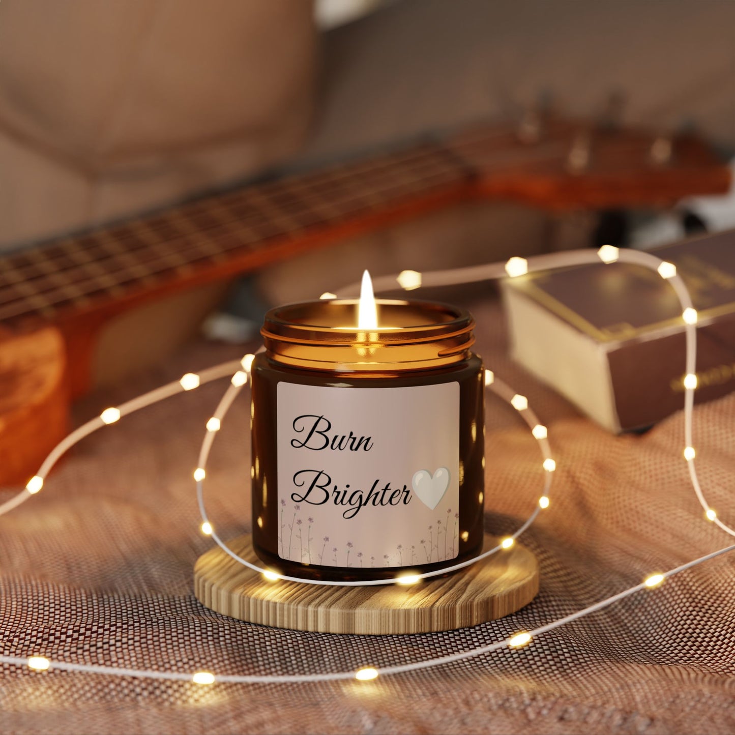 Scented Soy Candle - Burn Brighter - Cozy Home Decor, Gift for Her, Aromatherapy, Relaxation, Self-Care Present