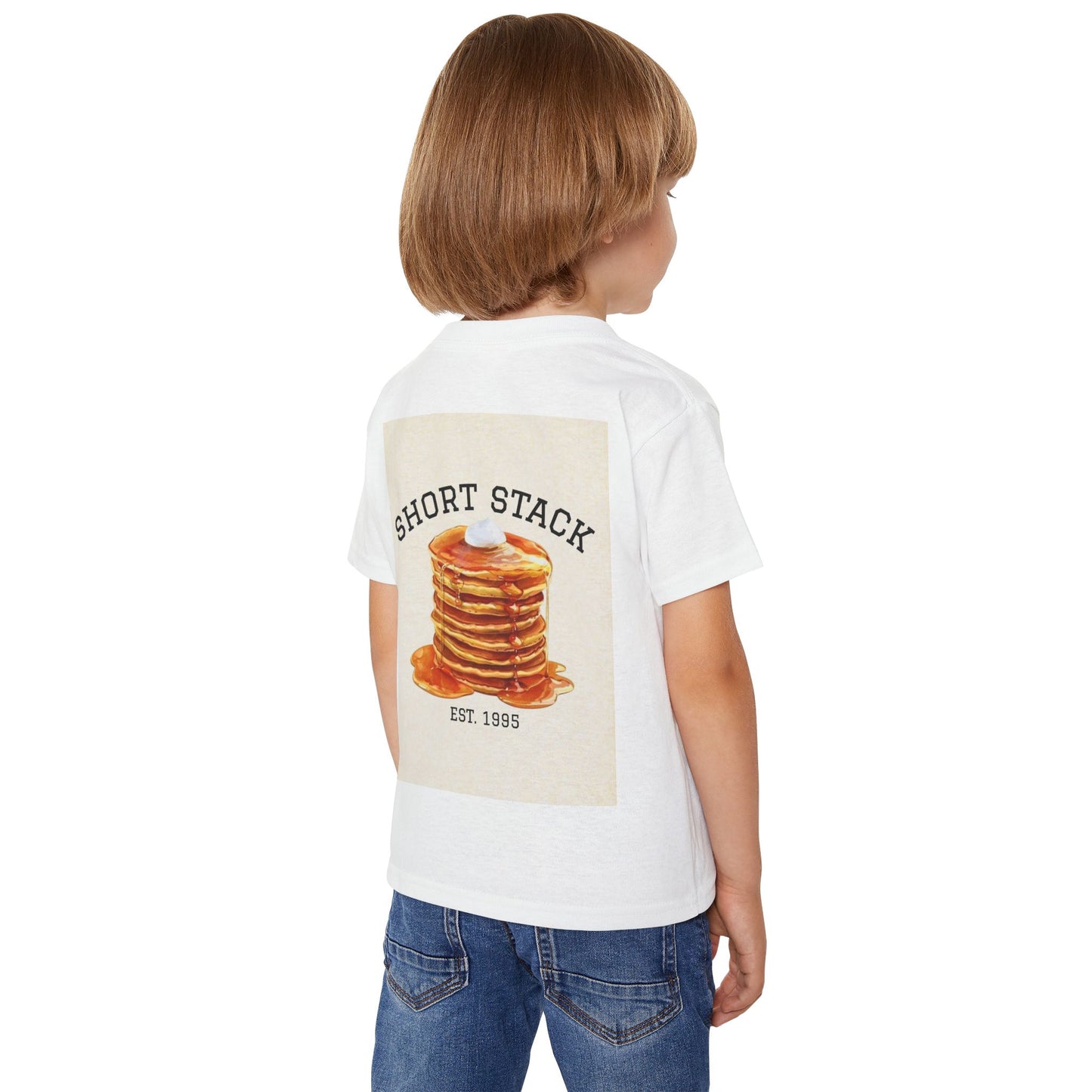 Vintage Toddler T-Shirt with Pancake Design, Perfect Birthday Gift, Toddler Clothing, Cute Funny Tee for Kids, Baby Shower Gift