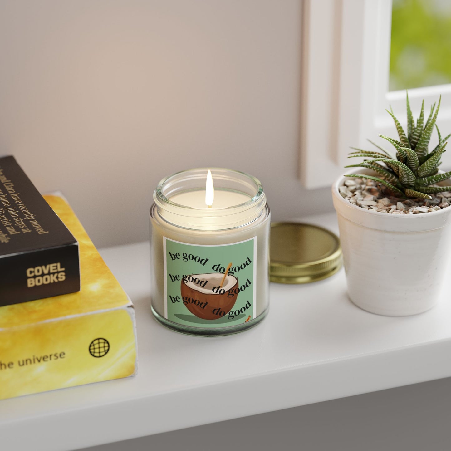 Be Good, Do Good Scented Candles - Eco-Friendly Coconut Apricot Wax, Perfect Gifts for Relaxation, Home Decor, Wellness