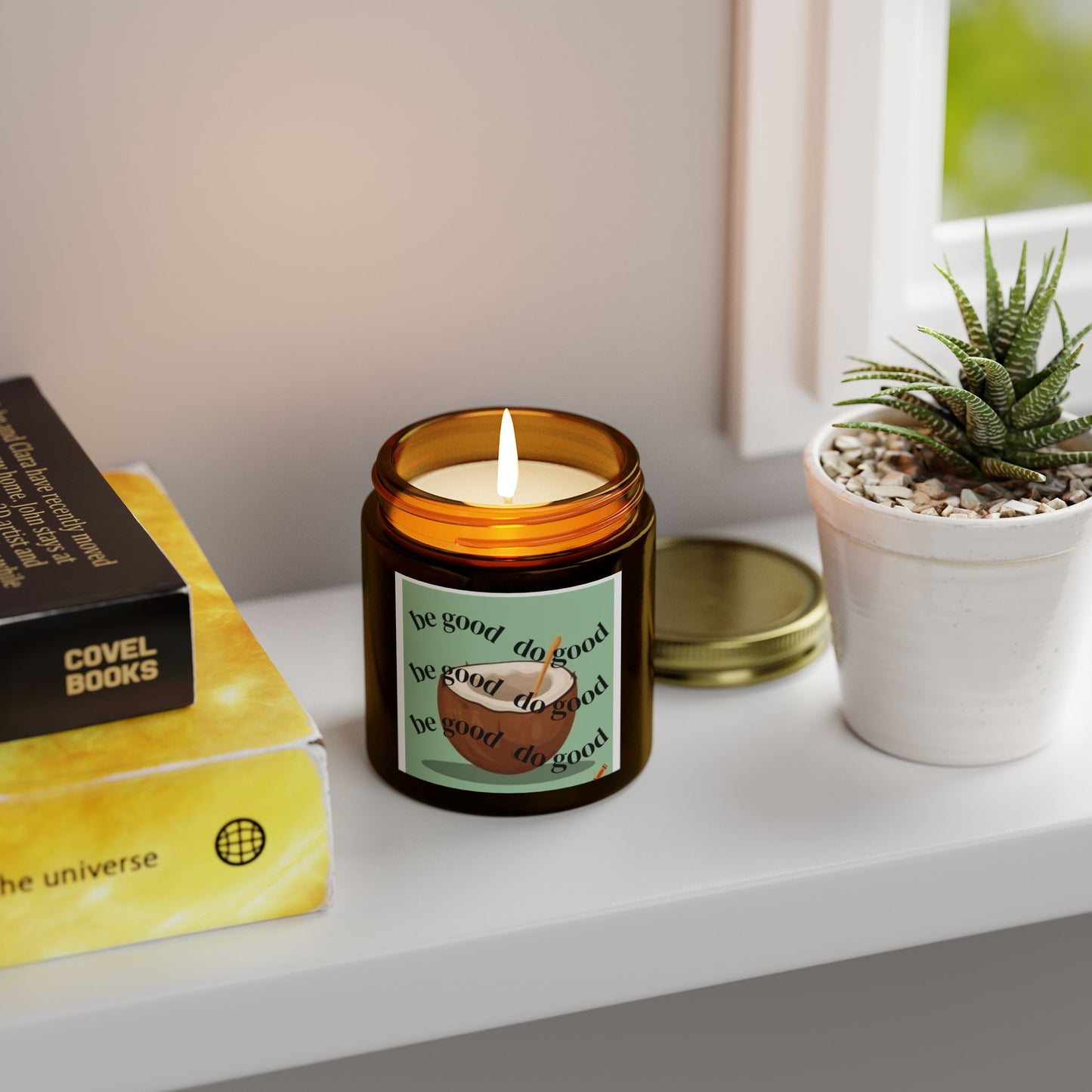 Be Good, Do Good Scented Candles - Eco-Friendly Coconut Apricot Wax, Perfect Gifts for Relaxation, Home Decor, Wellness