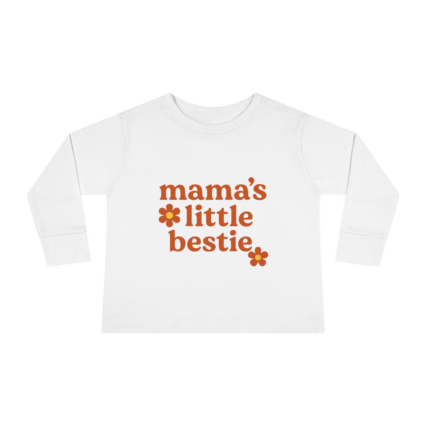 Mama's Little Bestie Toddler Long Sleeve Tee, Toddler T-Shirt, Kids Gift, Spring Fashion, Baby Shower Gift, Cute Toddler Apparel