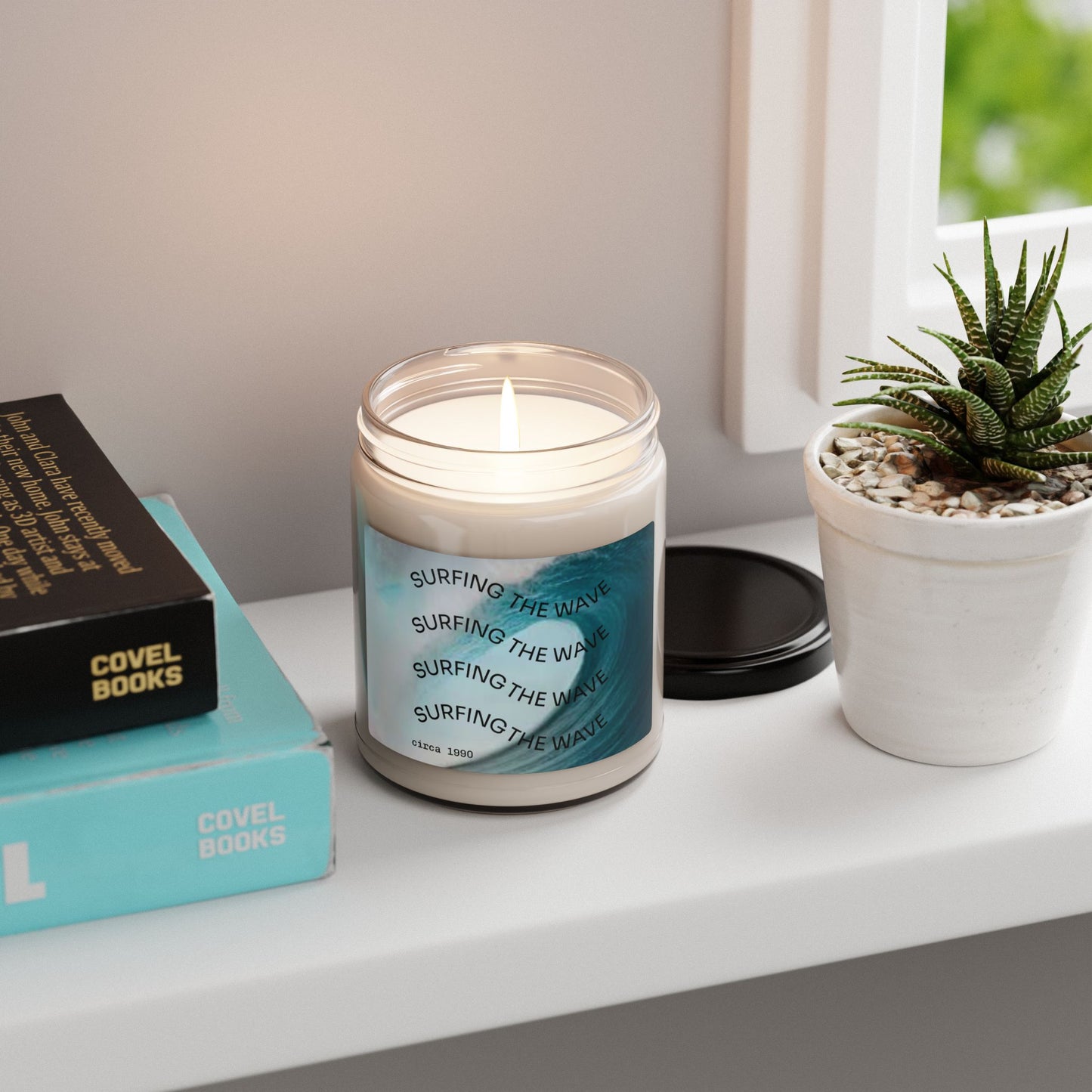 Surfing the Wave Scented Soy Candle | Summer Vibes Candle for Beach Lovers, Coastal Decor, Relaxation, Gift Idea, Home Fragrance