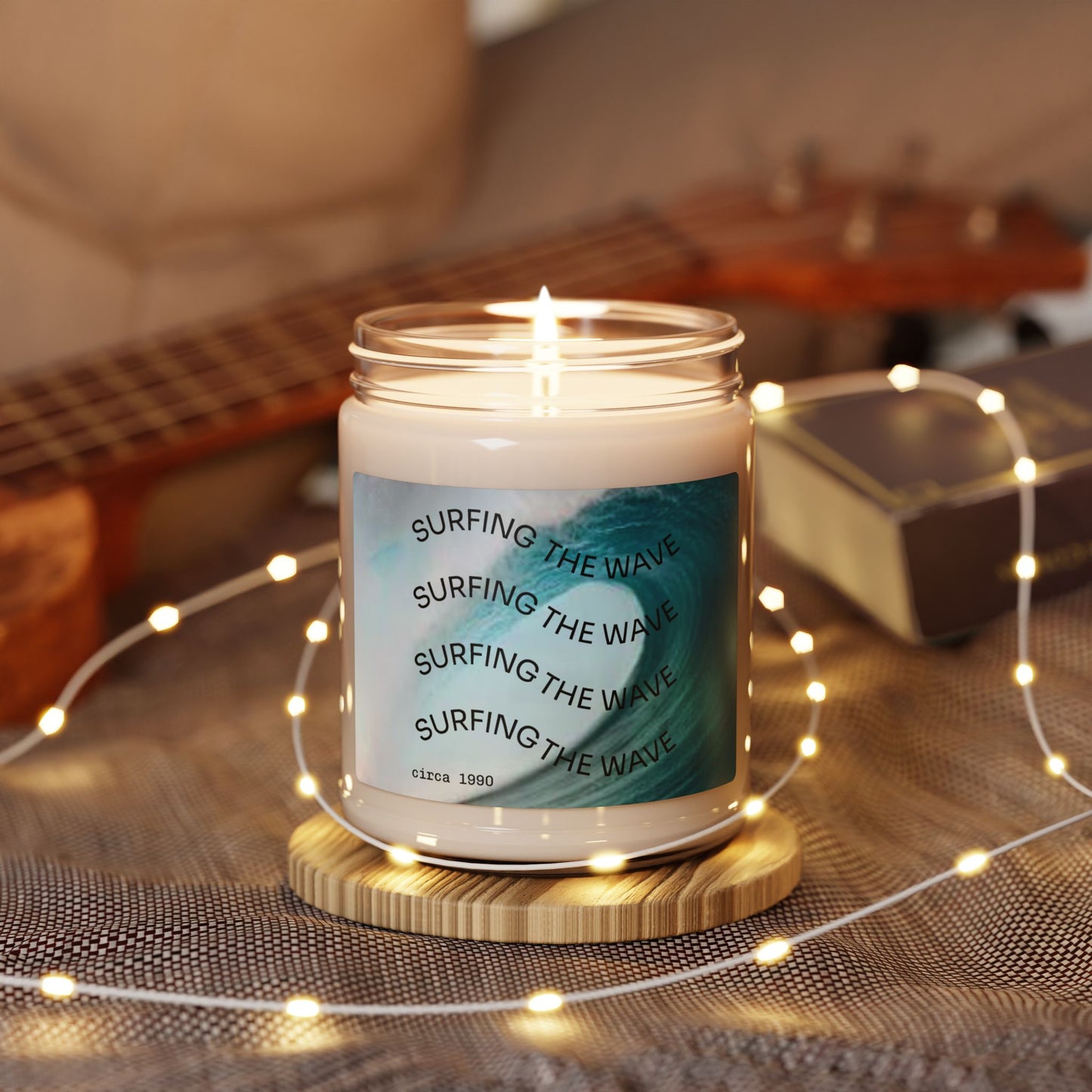 Surfing the Wave Scented Soy Candle | Summer Vibes Candle for Beach Lovers, Coastal Decor, Relaxation, Gift Idea, Home Fragrance