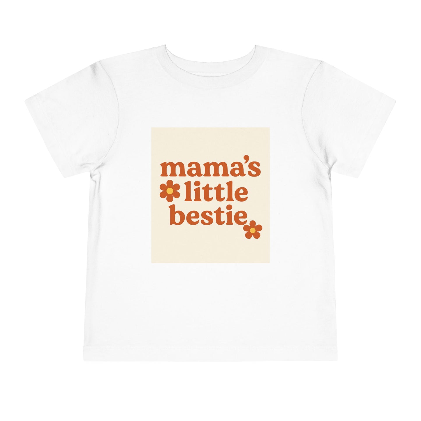 Mama's Little Bestie Toddler Tee, Cute Gift for Kids, Summer Outfit, Birthday Shirt, Playdate Top, Heartwarming Gift