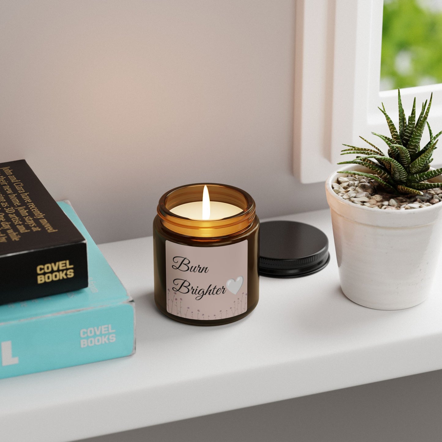 Scented Soy Candle - Burn Brighter - Cozy Home Decor, Gift for Her, Aromatherapy, Relaxation, Self-Care Present