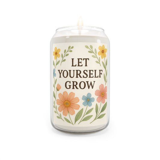 Floral Scented Candle, Let Yourself Grow, Relaxation Gift, Home Decor, Self-Care, Eco-Friendly Candle, Luxurious Aromatherapy