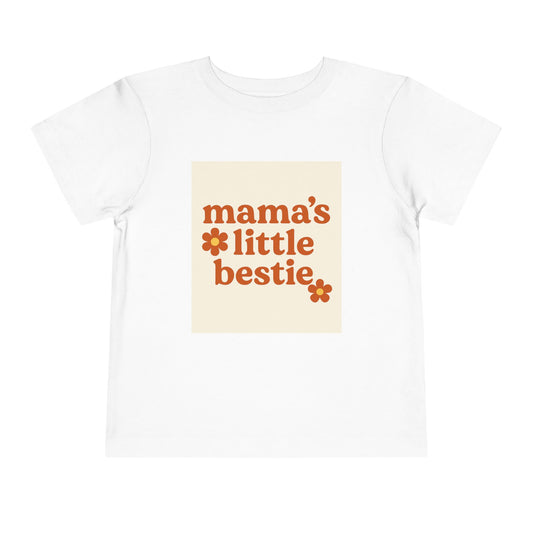 Mama's Little Bestie Toddler Tee, Cute Gift for Kids, Summer Outfit, Birthday Shirt, Playdate Top, Heartwarming Gift